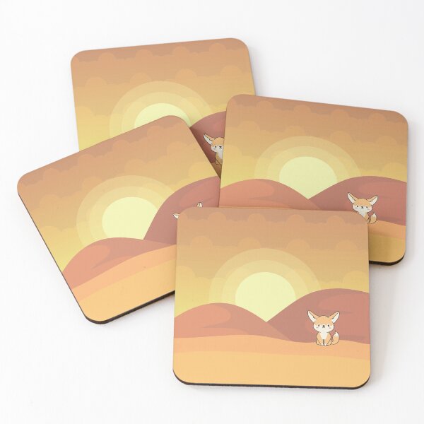 Item preview, Cozy Fennec Fox in Desert Landscape designed and sold by PastelPuppy.