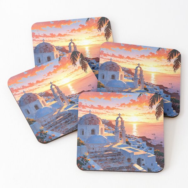 Item preview, Sunset in Santorini, Greece designed and sold by Worldscape Wonders.