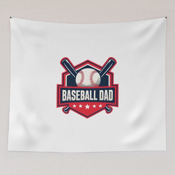 Item preview, Baseball Dad with Crossed Bats – Patriotic Red White and Blue Sports Design designed and sold by PeachyPeachPrnt.