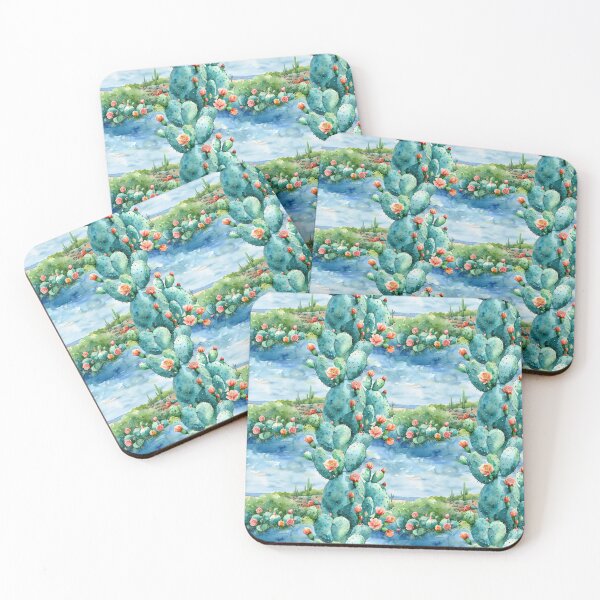 Item preview, Watercolor Desert Bloom Landscape designed and sold by NTGUILTY.
