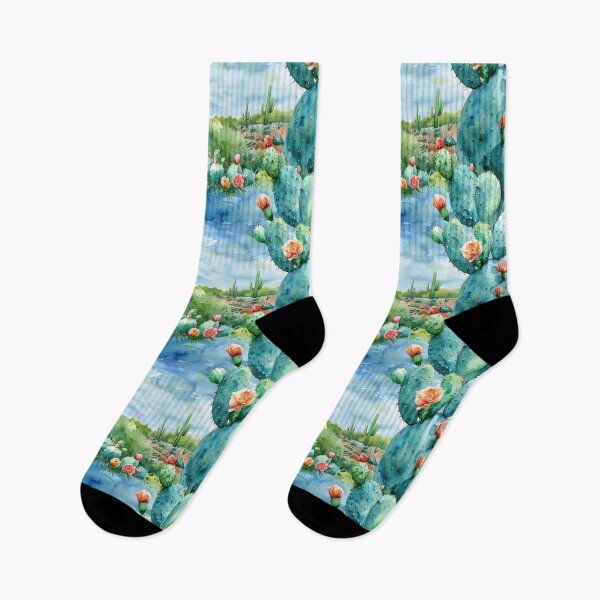 Item preview, Watercolor Desert Bloom Landscape designed and sold by NTGUILTY.