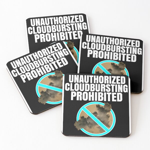 Item preview, UNAUTHORIZED CLOUDBURSTING PROHIBITED inverted designed and sold by the.glitch_unknown.