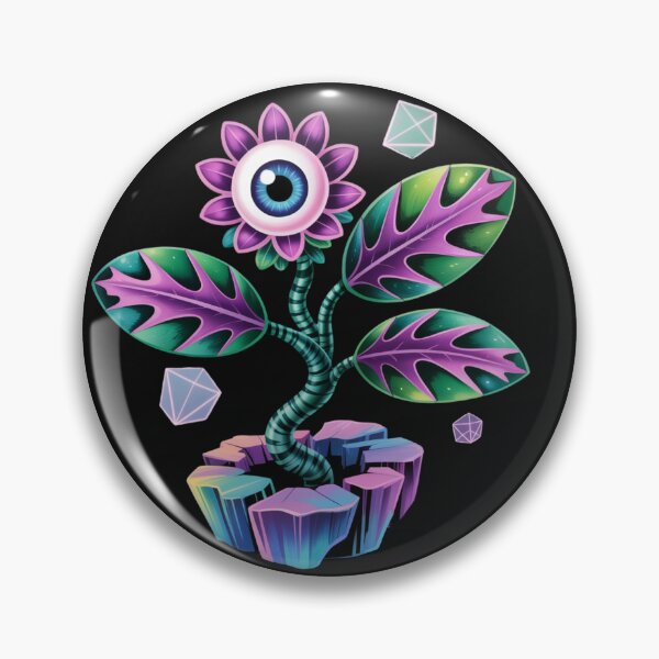Item preview, Fantasy Plant With Eye In Flower And Crystals designed and sold by SurrealArtSzysz.