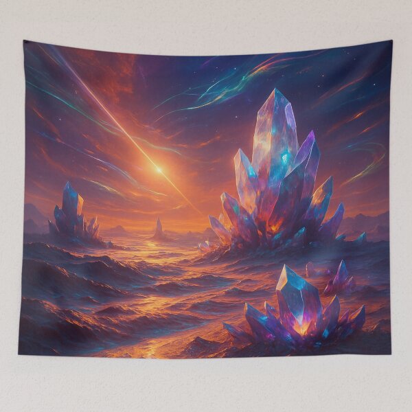 Item preview, “Crystalline Drift – Alien Desert of Light and Silence” designed and sold by GalenaDeco.