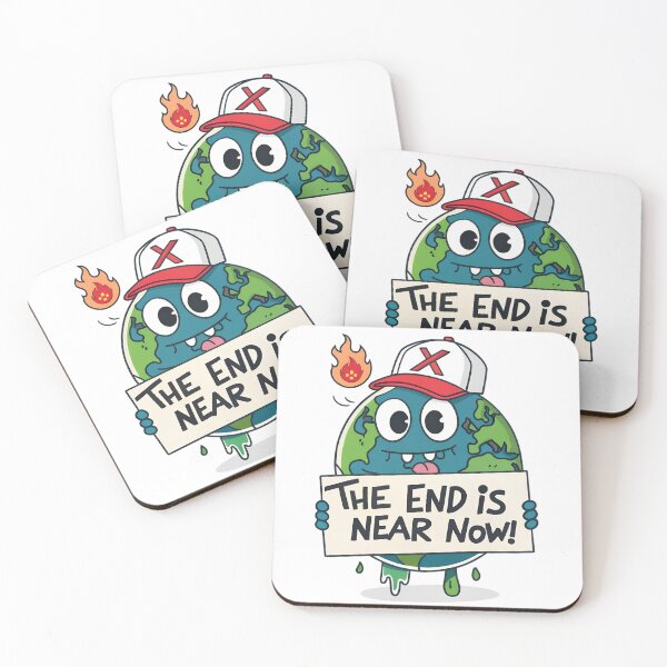 Item preview, Funny Earth Apocalypse Cartoon – The End is Near Climate Art designed and sold by Anastasiia Lang.