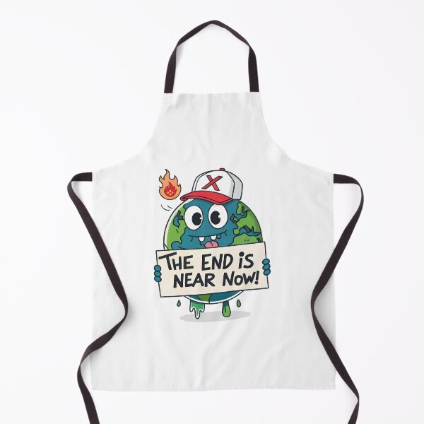 Item preview, Funny Earth Apocalypse Cartoon – The End is Near Climate Art designed and sold by Anastasiia Lang.