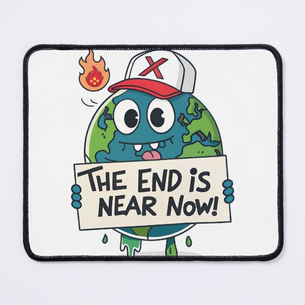 Item preview, Funny Earth Apocalypse Cartoon – The End is Near Climate Art designed and sold by Anastasiia Lang.