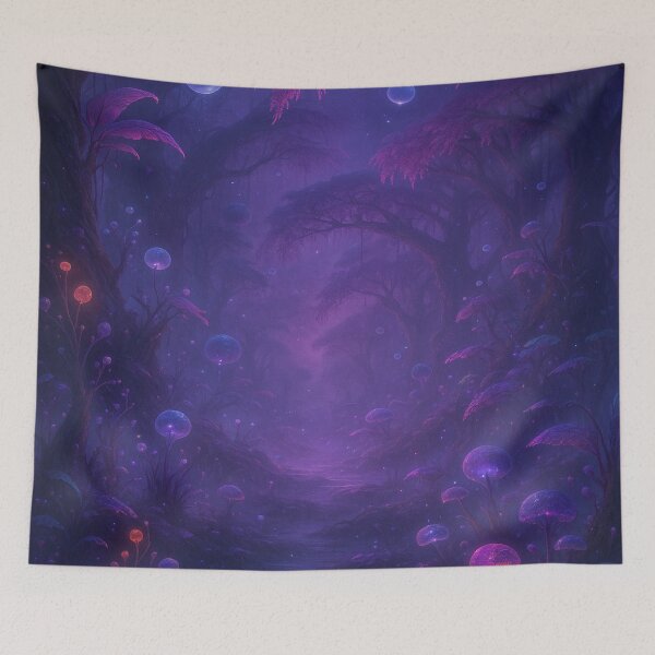 Item preview, “Whispers of the Fog – The Purple Swampworld” designed and sold by GalenaDeco.
