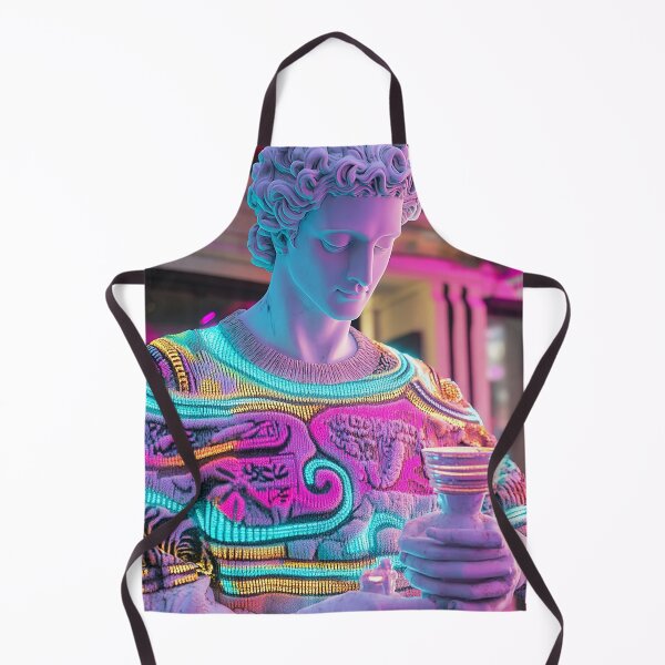 Item preview, Neon Dionysus Statue with LED Sweater Cyber Aesthetic designed and sold by weirdfishes123.