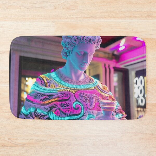 Item preview, Neon Dionysus Statue with LED Sweater Cyber Aesthetic	 designed and sold by weirdfishes123.
