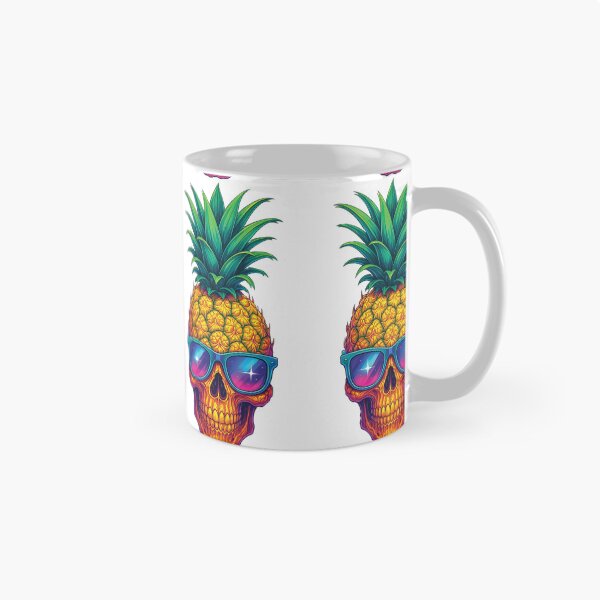 Item preview, Pineapple Skull with Sunglasses - Tropical Gothic Sticker Design designed and sold by Gold Turtle  Lina.