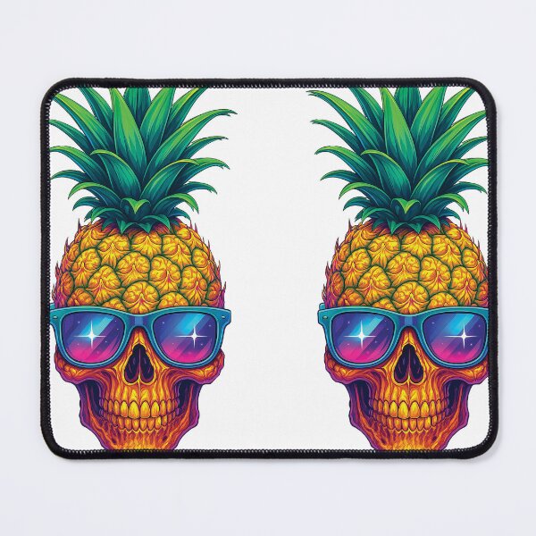 Item preview, Pineapple Skull with Sunglasses - Tropical Gothic Sticker Design designed and sold by Gold Turtle Lina.