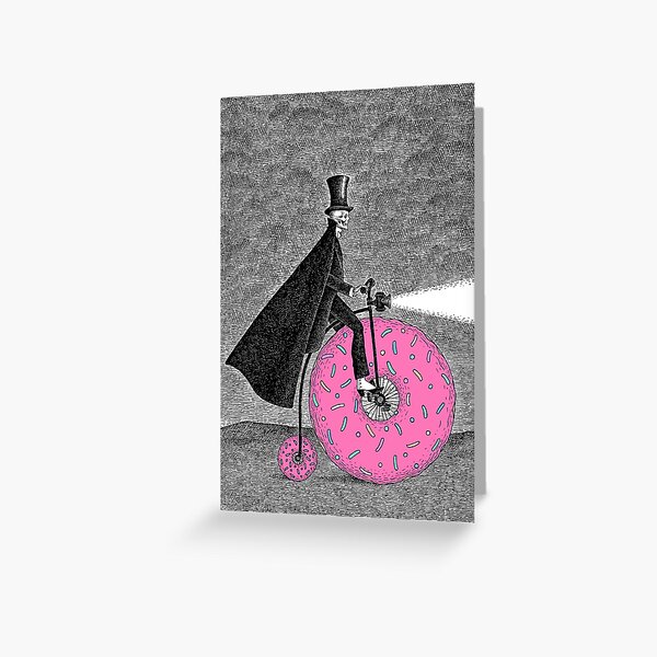 Donut Bicycle Greeting Card