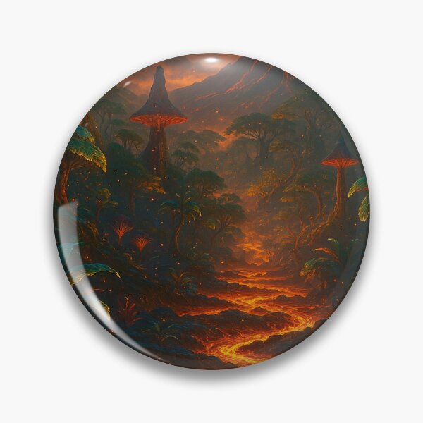 Item preview, “Infernal Bloom – Alien Lava Jungle Biome” designed and sold by GalenaDeco.