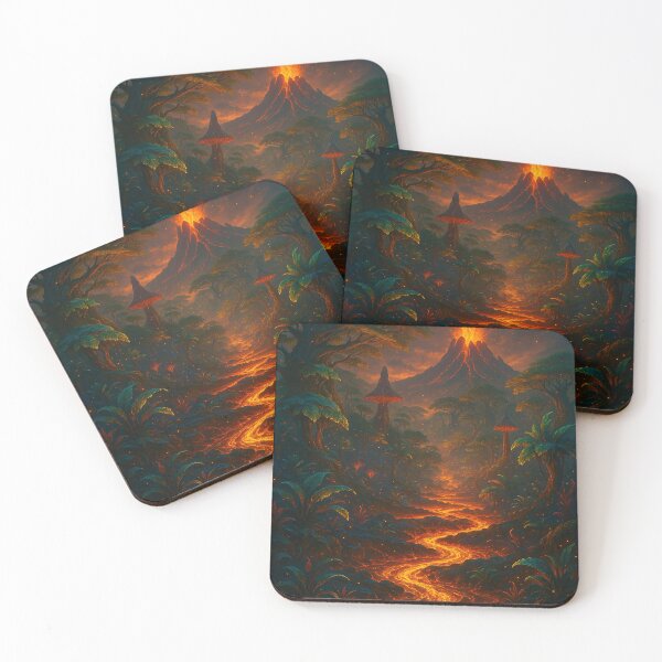 Item preview, “Infernal Bloom – Alien Lava Jungle Biome” designed and sold by GalenaDeco.
