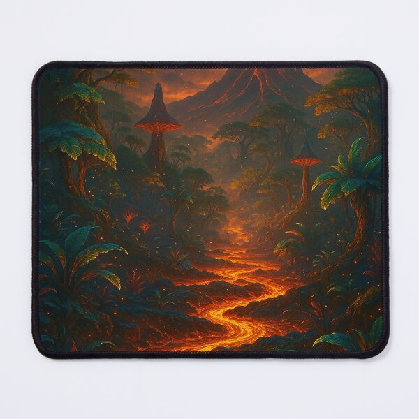 Item preview, “Infernal Bloom – Alien Lava Jungle Biome” designed and sold by GalenaDeco.
