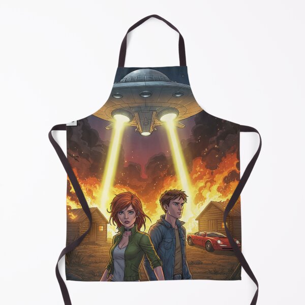 Item preview, Retro Invasion from Another World, comic book cover designed and sold by JonelleTshirts.