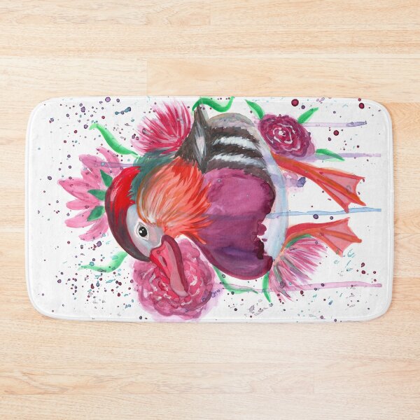 Item preview, Cute Colorful Mandarin Duck and Flower Watercolor designed and sold by Ivy Lily Art.