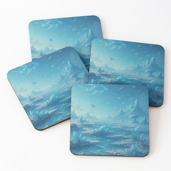 Item preview, “Frigid Dreams – Glacial Ocean from Another World” designed and sold by GalenaDeco.