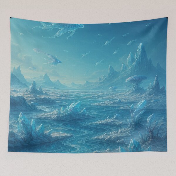 Item preview, “Frigid Dreams – Glacial Ocean from Another World” designed and sold by GalenaDeco.