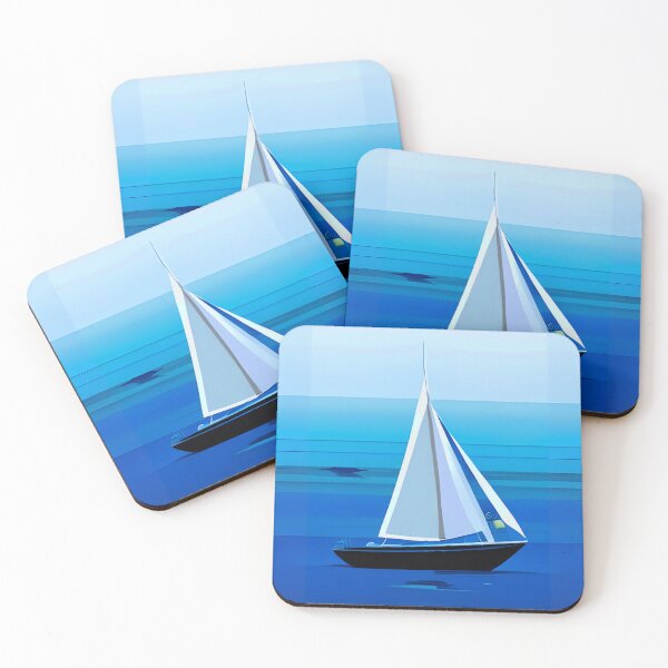 Item preview, Yate a vela, azul cobalto designed and sold by Marymarice.