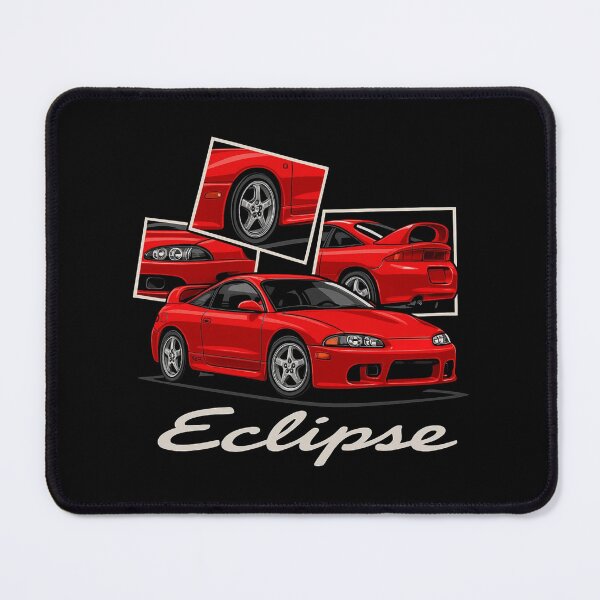 Item preview, Mitsubishi Eclipse GSX Red DSM 90s JDM Sports Car – Retro Stylized Car Illustration designed and sold by TheArtOfCar.