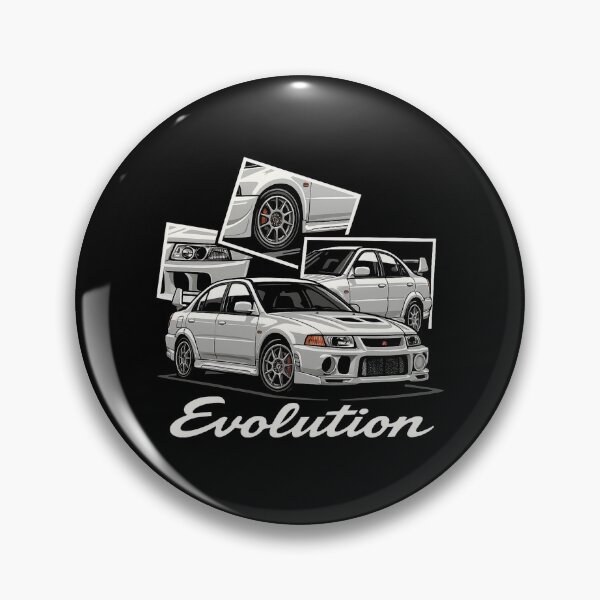 Item preview, Mitsubishi Lancer Evolution V JDM Art – White Rally Legend in Retro Stylized Collage designed and sold by TheArtOfCar.