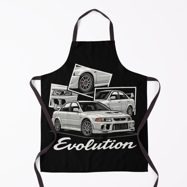 Item preview, Mitsubishi Lancer Evolution V JDM Art – White Rally Legend in Retro Stylized Collage designed and sold by TheArtOfCar.