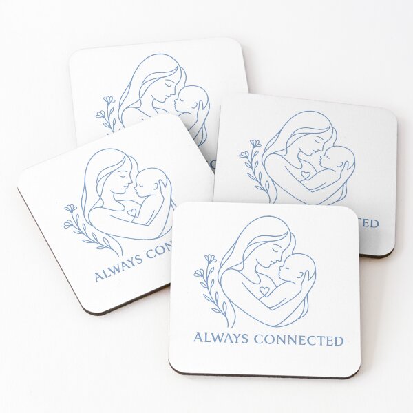 Item preview, "Always Connected" Mother & Child Art | Minimalist Mother's Day Print | Heartfelt New Mom Gift designed and sold by AnnDesignStudio.