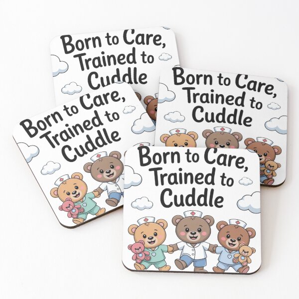 Item preview, Born to Care, Trained to Cuddle – Cute Pediatric Nurse Bear Design designed and sold by Giuggimade.
