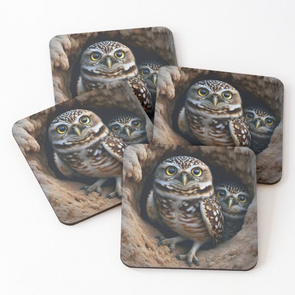 Item preview, Burrowing Owls In a Dirt Hole designed and sold by Maria Dryfhout.