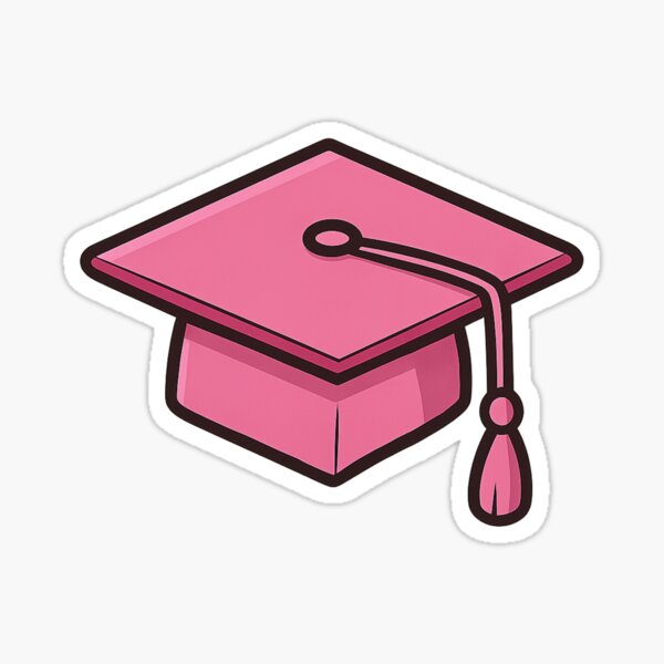 Item preview, Cute Pink Graduation Cap Cartoon | Class of 2025 Gift designed and sold by MerchMarketer.