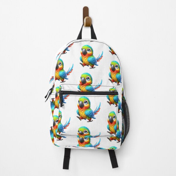 Item preview, Baby Rainbow Macaw – Tropical Kawaii Illustration with Bright Eyes designed and sold by FusiTink.