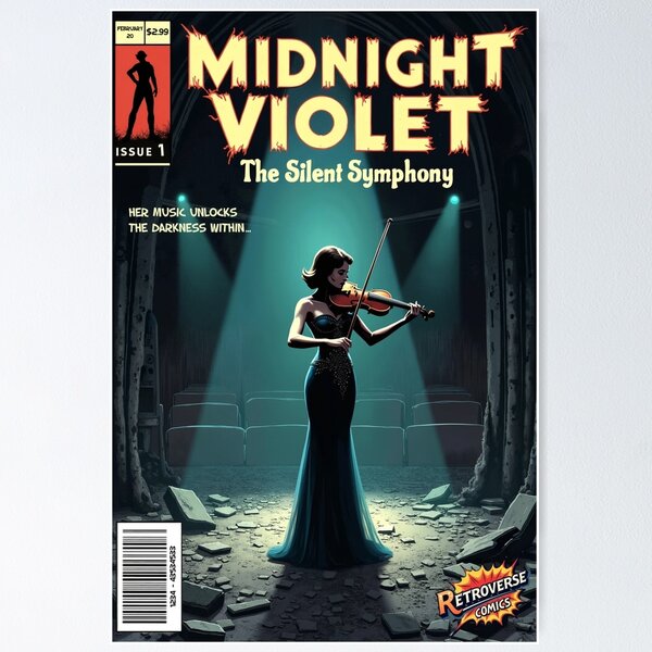 Item preview, Silent Symphony by Midnight Violet. Comic book cover designed and sold by JonelleTshirts.
