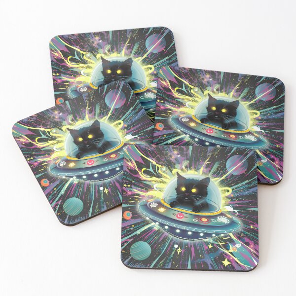 Item preview, Cat sitting in spaceship traveling through space designed and sold by Paul-Place.