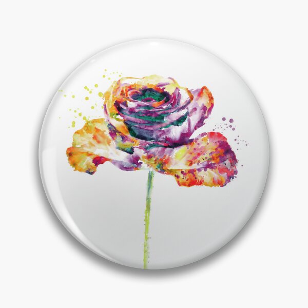 Item preview, Rainbow Rose Watercolor designed and sold by caracatita75.