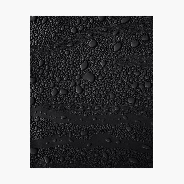 black waterdrops material Photographic Print