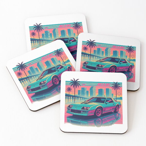 Item preview, 1987 Camaro IROC-Z Retro Miami Vaporwave Art – Neon Muscle Car Aesthetic  designed and sold by TheArtOfCar.