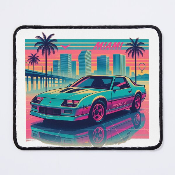 Item preview, 1987 Camaro IROC-Z Retro Miami Vaporwave Art – Neon Muscle Car Aesthetic  designed and sold by TheArtOfCar.
