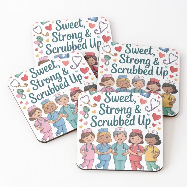Item preview, Sweet, Strong & Scrubbed Up – Pediatric Nurse Team Design designed and sold by Giuggimade.