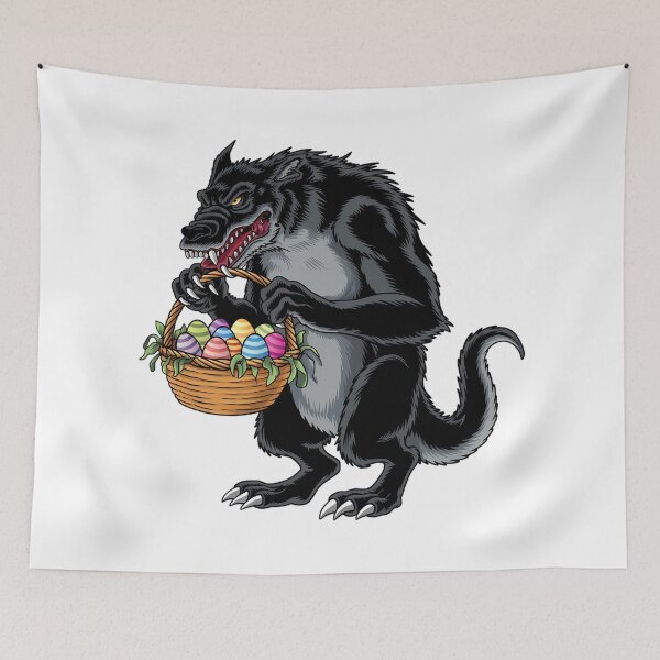Item preview, A wolf with a basket of goodies. designed and sold by Joseph Hail.
