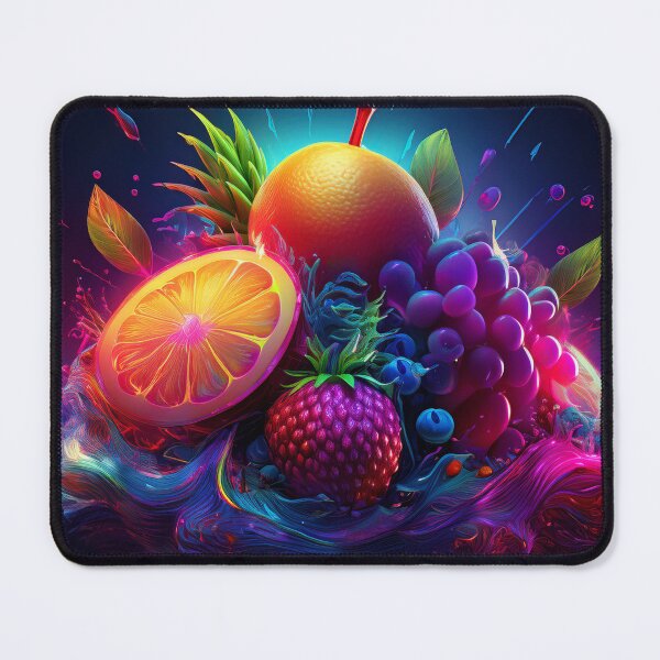Item preview, Colored neon fruits on neo night designed and sold by Design your dreams.