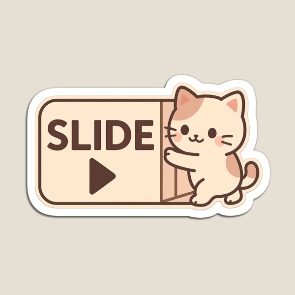 Item preview, Slide the Door ▶ - Sign **Cat on the Right Side Version** designed and sold by Pastel Purrade.