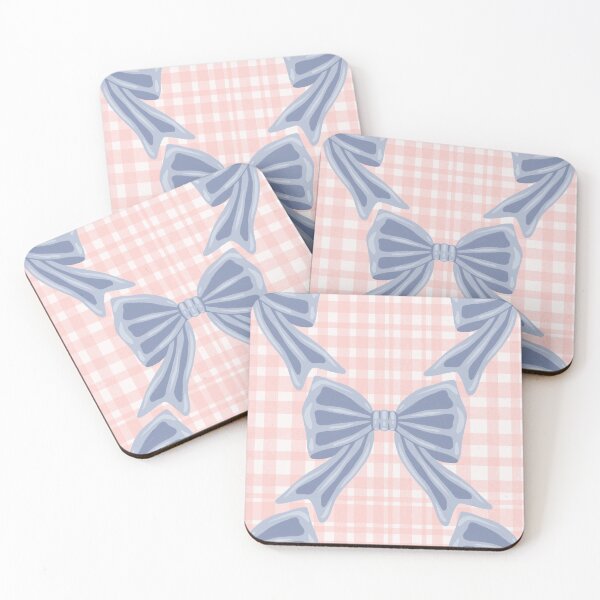Item preview, Soft Purple Bows on Pink Gingham – Cute Kawaii Cottagecore Coquette Preppy Pattern designed and sold by OzdeBayer.