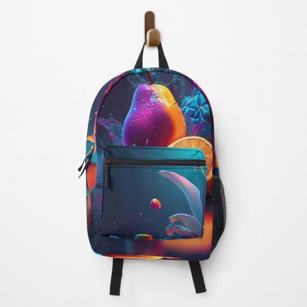 Item preview, Colored neon ananas fruits on neo blue designed and sold by Design your dreams.