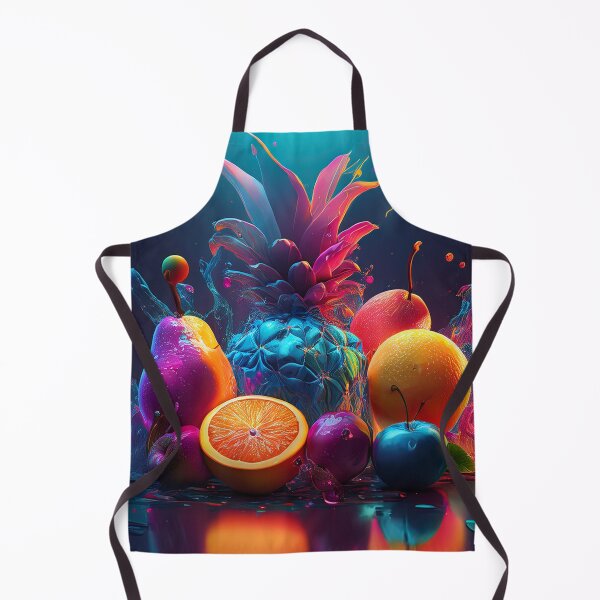 Item preview, Colored neon ananas fruits on neo blue designed and sold by Design your dreams.