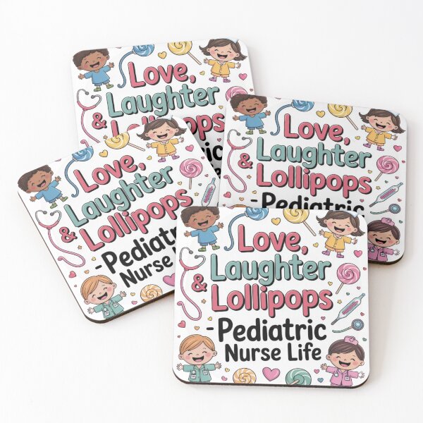 Item preview, Love, Laughter & Lollipops – Cute Pediatric Nurse Life Quote designed and sold by Giuggimade.