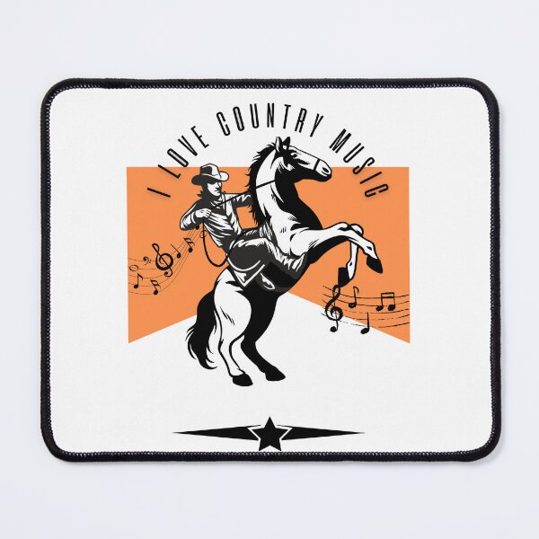 Item preview, i love country music- Western Horse Rider Design designed and sold by YONKO STORE.