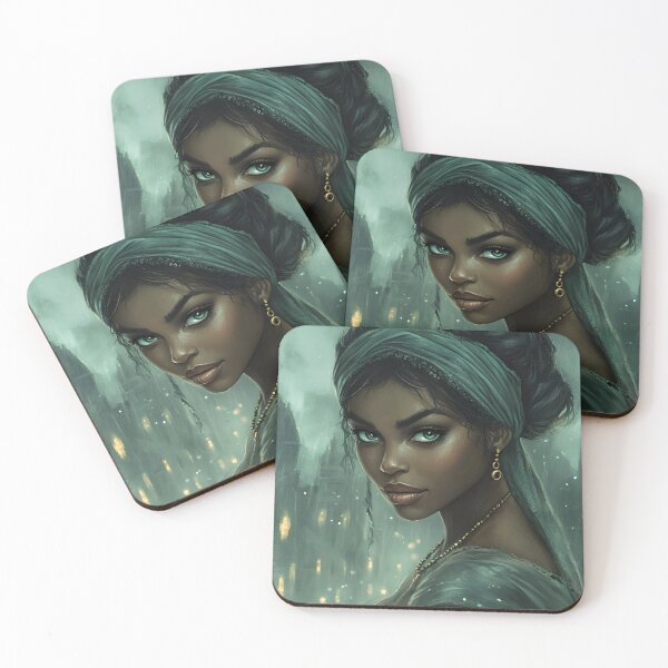 Item preview, Mysterious woman with deep, captivating eyes in rain designed and sold by Artessie.