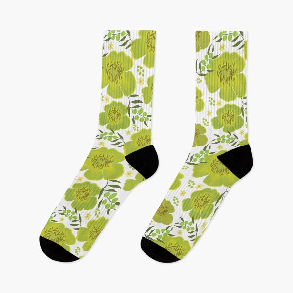 Item preview, Flowers with stamens, yellow berries on white designed and sold by phatlizzardart.
